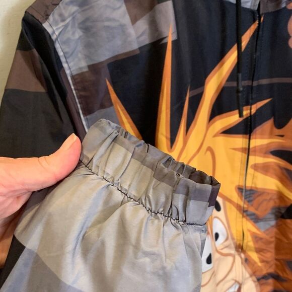 Scooby-Doo Mens Graphic Hoodie raincoat Black zip up size large members only - Picture 7 of 14